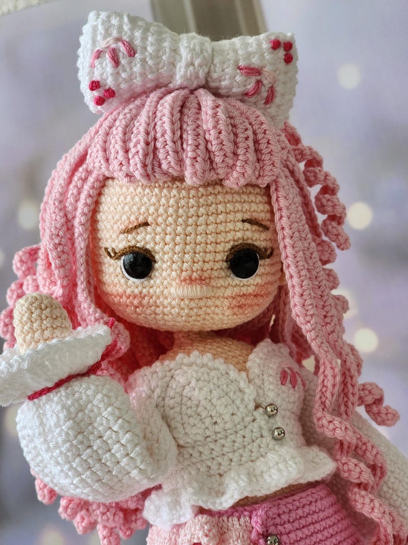 Lydia Doll Virkmönster, 32 cm Amigurumi (PDF-mönster) bild 3
