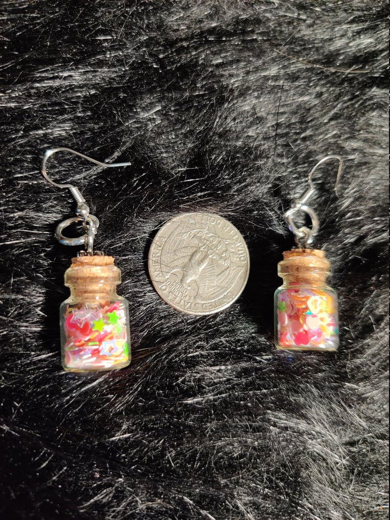 Mini Confetti Jar Earrings Etsy