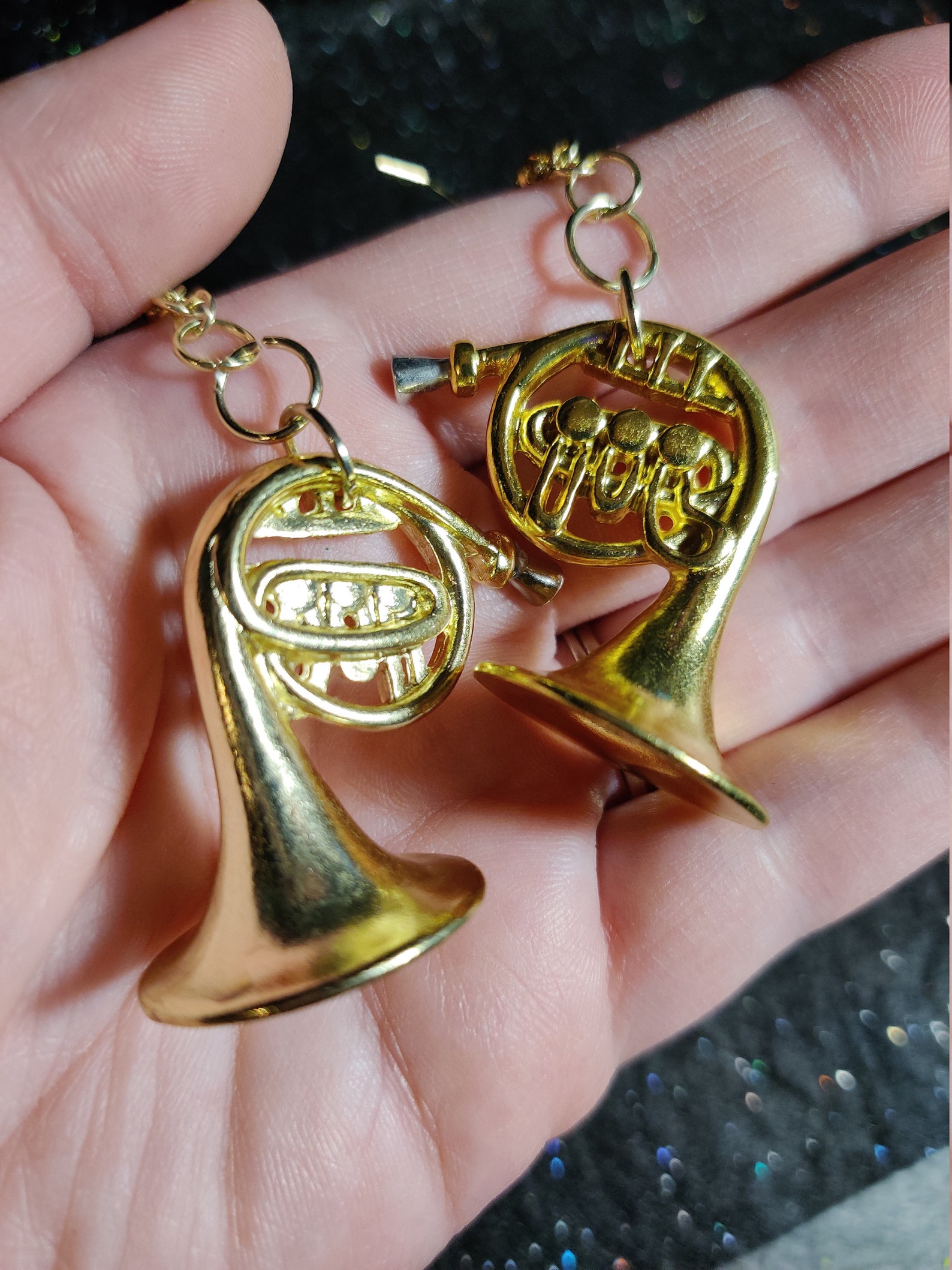 French Horn Earrings Etsy