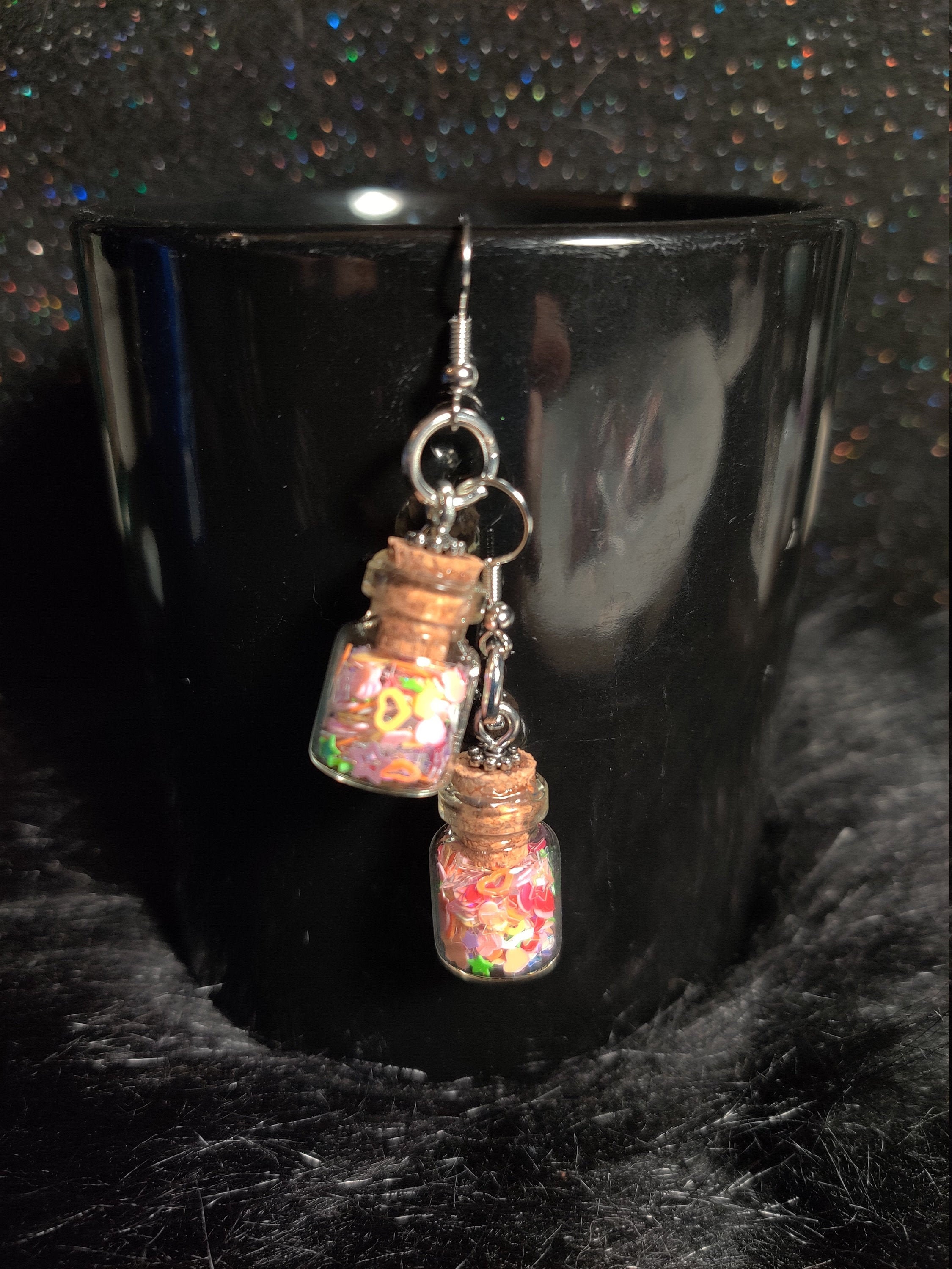 Mini Confetti Jar Earrings Etsy