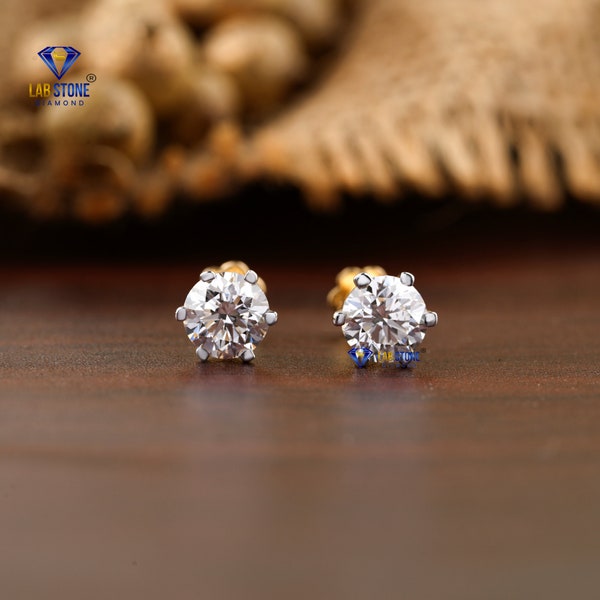 0.20ct TDW Round Brilliant Cut Diamond Nosepin | Yellow Gold | Labgrown Diamond | E Colour VS Clarity | Lab Stone | Custom Order