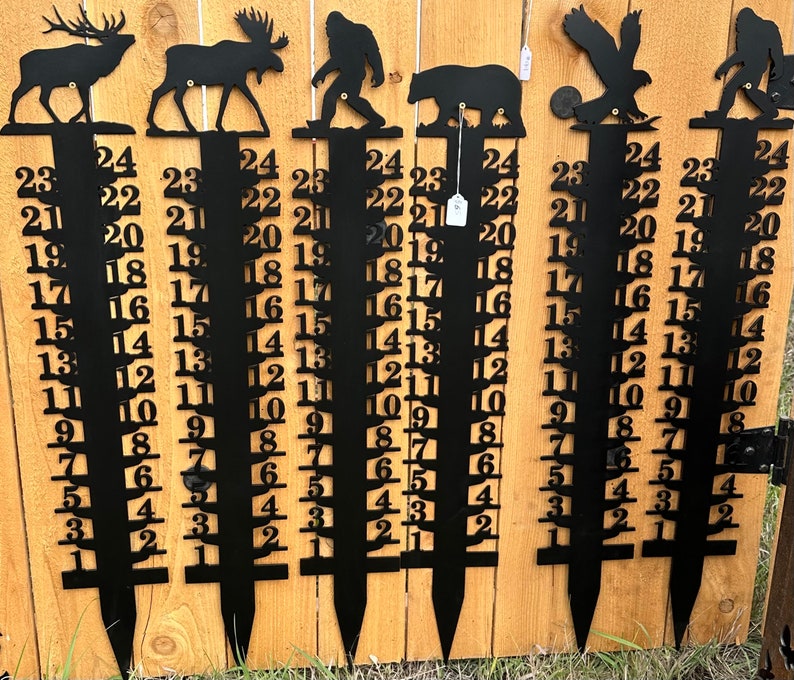 Snow Level Ruler Snow Gauge, Snow Ruler, Snow Meter Gauge, Elk Decor, Sasquatch, Moose ...