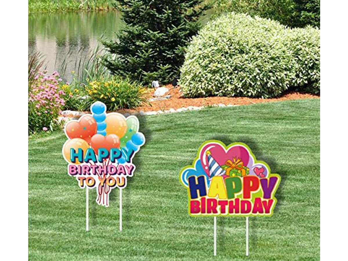 Birthday Yard Signs Birthday Love Balloons Yard Signs with Etsy