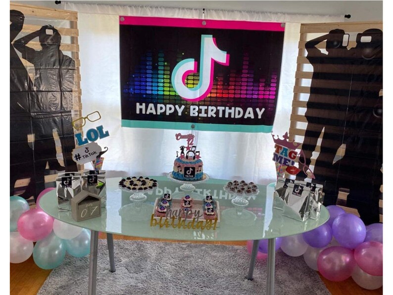 TIK Tok Birthday Party Decorations Happy Birthday BannerTIK | Etsy