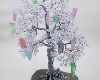 Красочные хрустальные бусины и проволочное дерево- Хрустальное проволочное дерево- Проволочное дерево Домашний декор