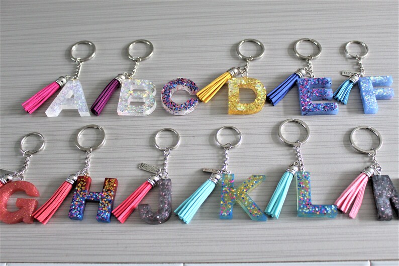 Alphabet Letters and Numbers Key Chain. Etsy