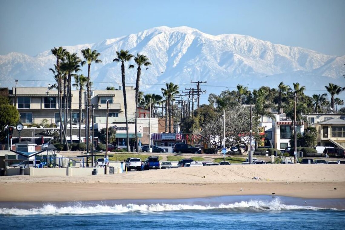 Seal Beach and Mt Baldy. Surf and Snow Photo Print Etsy