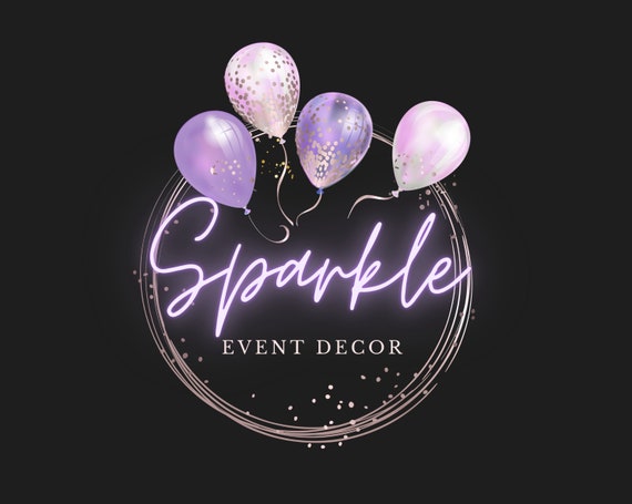 Balloon Circle Logo Template: Party Event Decor (Canva Template)