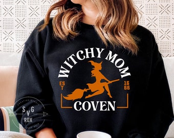 Witchy Mom Coven  Shirt Design, Halloween  Tee  SVG EPS PDF Png Jpg  (Digital Download)
