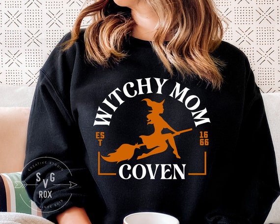 Witchy Mom Coven Design, Halloween SVG, Goth Gift (Digital Download)