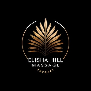 Massage Logo Template - Business Logo - Healing Logo - Wellness Logo - Therapist logo - Gold Plam Circle Logo - Therapist - Canva Template