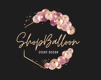 So Balloons Logo Template -  Balloon Circle Logo  - Business Logo - Events Logo - Party Events Logo Design - Balloon Arch - Canva Template