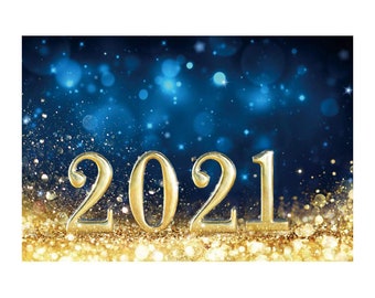 New 2020 Happy New Year Backdrop 7x5ft New Year Party Photos Background Glitters Bokeh Background New Year Eve Events Decor Festival Celebration New Year Photo Booth 2020 New Year Video Props
