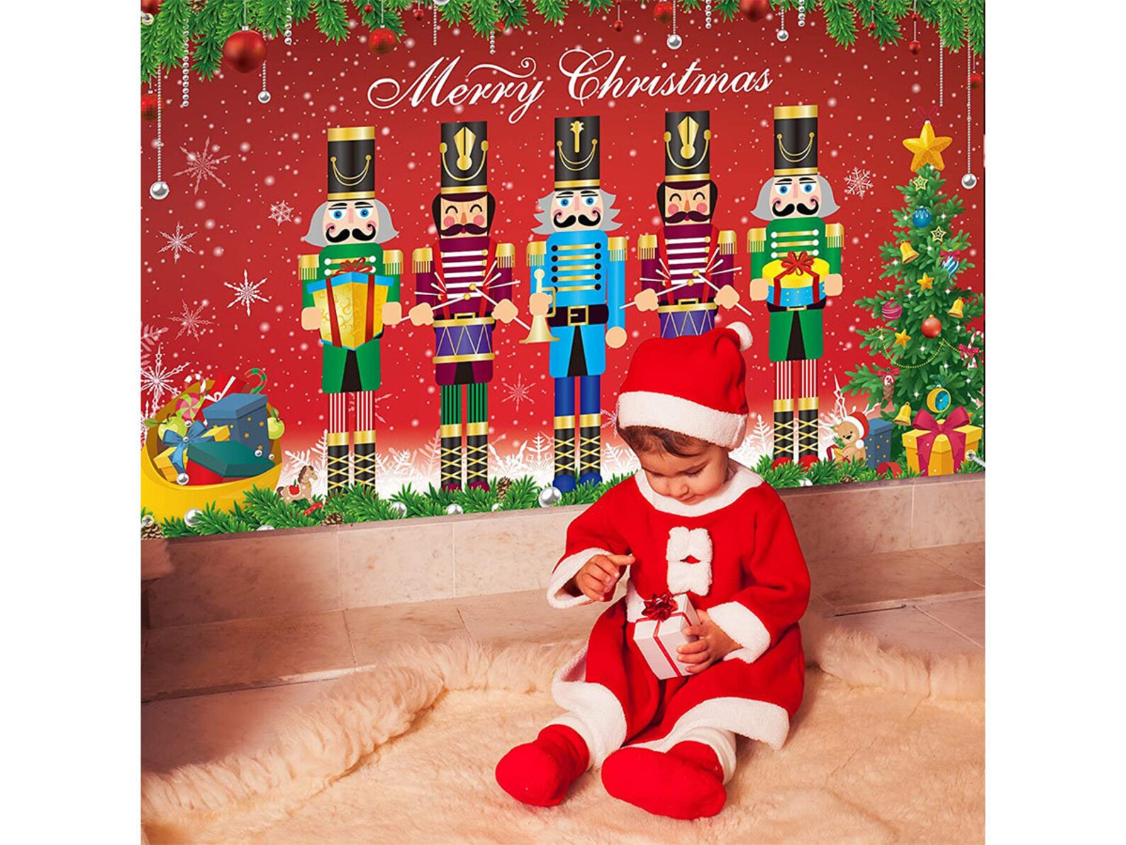 Nutcracker Christmas Backdrop Banner Xmas Large Soldier Model | Etsy