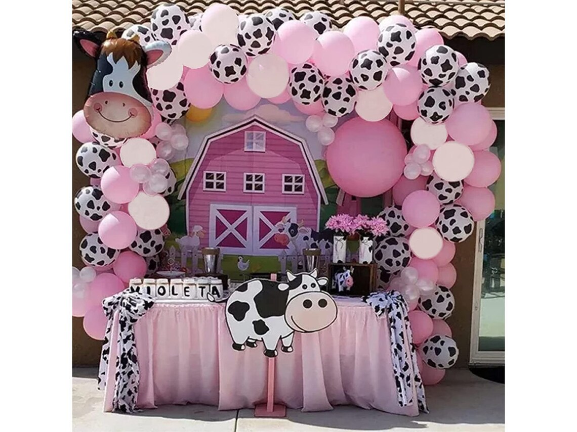 Cow Party Decorations 130 Pcs TOPLLON Farm Animal Balloon Etsy