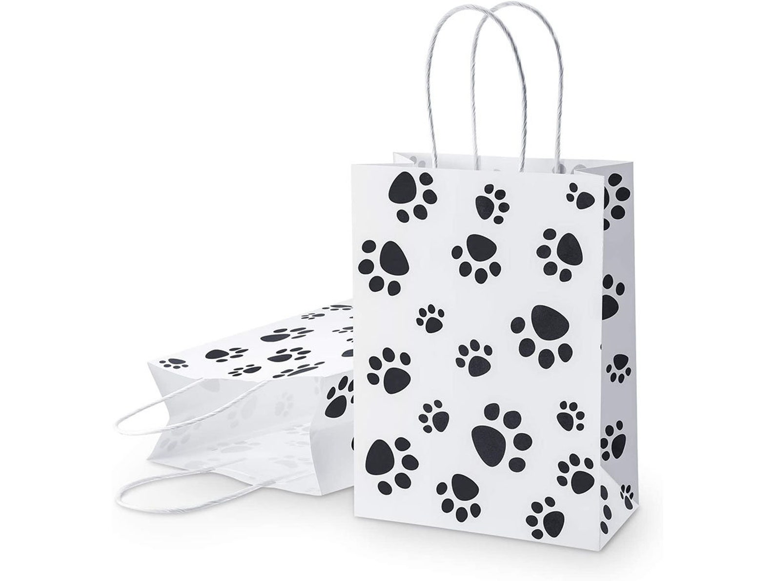20 Pieces Puppy Dog Paw Print Treat Bags With Paper Twist | Etsy