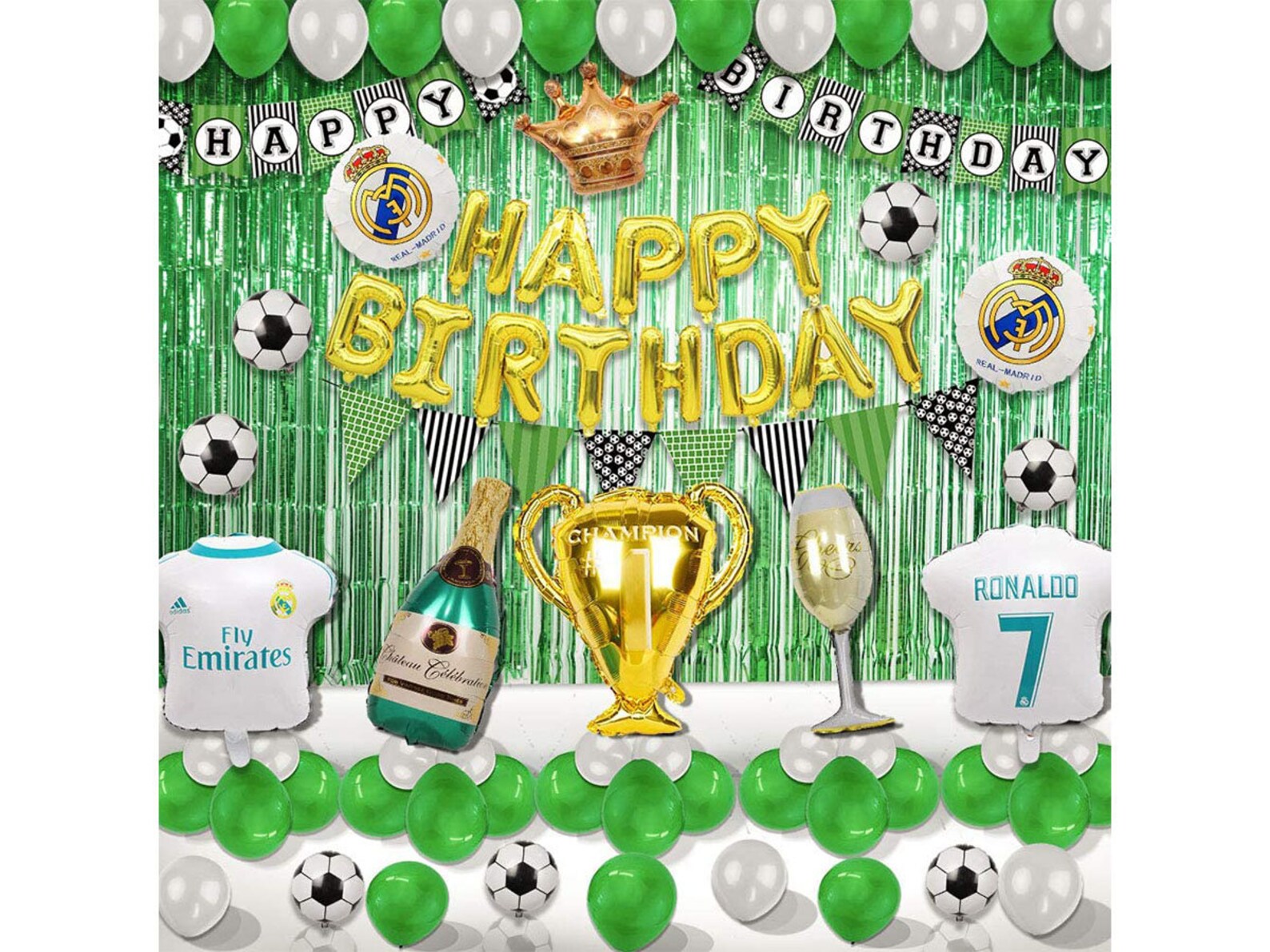 Real Madrid CF Birthday Decorations Football theme Party Etsy