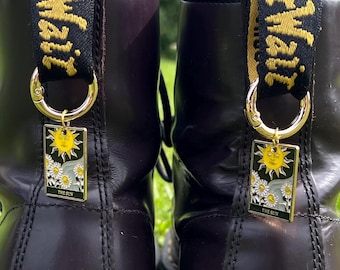 Whimsigoth boot clip Tarot card The Sun pendant Witchy shoe accessories