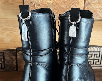 Colgante de cristal de hadas y carta Traot para botas de combate. Dijes de cadena. Joyería para zapatos.