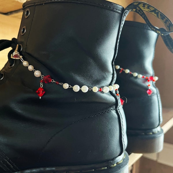 Boot harness Beaded strap bracelets Punk boot jewelry