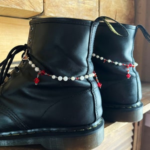 Boot harness Beaded strap bracelets Punk boot jewelry