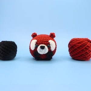 Beginner Red Panda Crochet Kit Easy Crochet Starter Kit Crochet Animals Kit Amigurumi Kit Crochet Gift Animal Crochet Store image 5