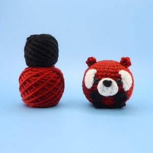 Beginner Red Panda Crochet Kit Easy Crochet Starter Kit Crochet Animals Kit Amigurumi Kit Crochet Gift Animal Crochet Store image 3