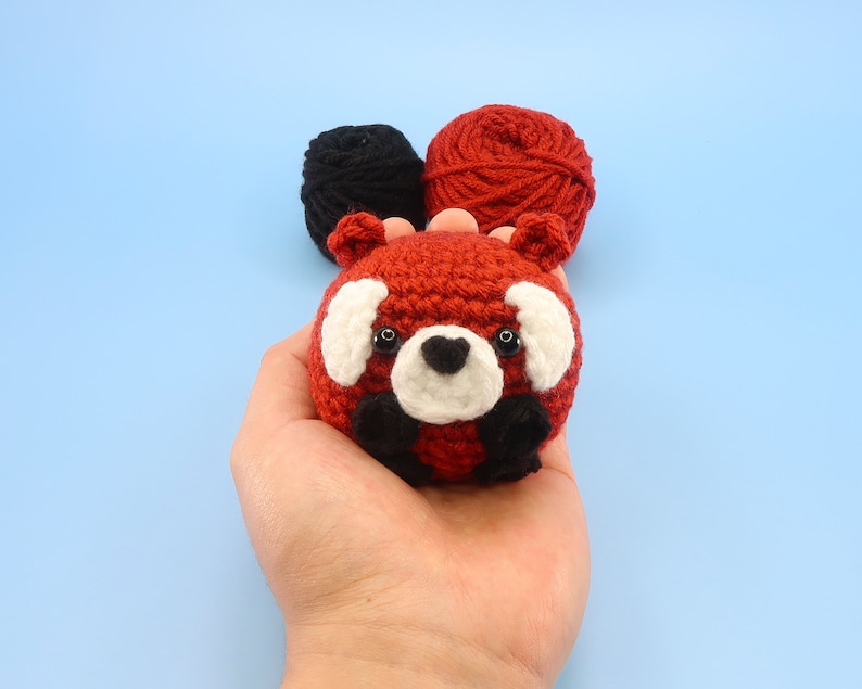 Beginner Red Panda Crochet Kit Easy Crochet Starter Kit Crochet Animals Kit Amigurumi Kit Crochet Gift Animal Crochet Store image 4