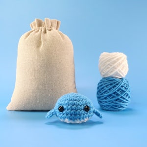 Beginner Whale Crochet Kit - Easy Crochet Starter Kit - Crochet Animals Kit - Amigurumi Kit - Crochet Gift - Animal Crochet Store