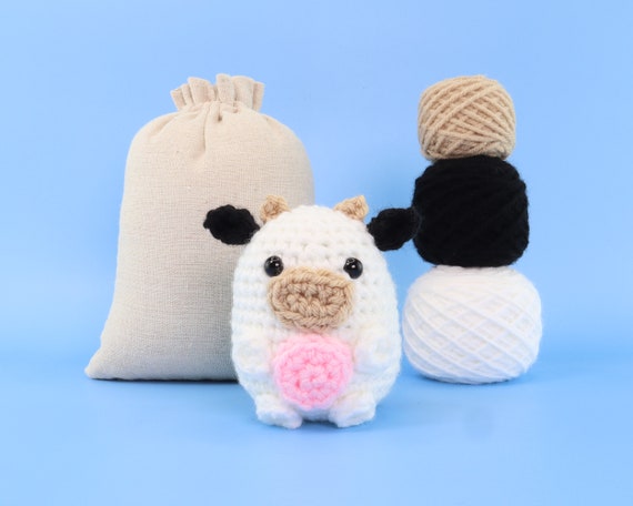 Moogan the Cow Crochet Kit Crochet Animals Kit Amigurumi Kit Animal Crochet  Crochet Starter Kit includes Follow Along Videos 