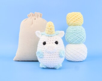 Jasmine The Unicorn Crochet Kit - Crochet Animals Kit - Amigurumi Kit - Animal Crochet - Crochet Starter Kit (Includes Follow Along Videos)