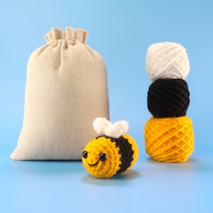 Beginner Bumble Bee Crochet Kit - Easy Crochet Starter Kit - Crochet Animals Kit - Amigurumi Kit - Crochet Gift - Animal Crochet Store