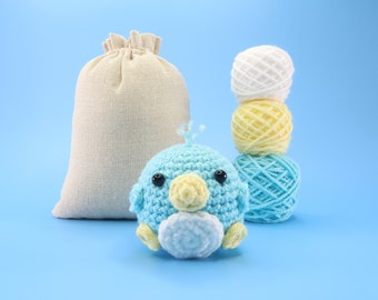 Beginner Penguin Crochet Kit, Easy Crochet Starter Kit, Beginner Crochet Kit, Crochet Pattern & Kit, Crochet Gift