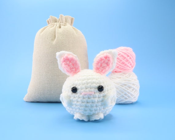 Beginner Bunny Crochet Kit Easy Crochet Starter Kit Beginner Crochet Kit  Crochet Pattern & Kit Crochet Gift 