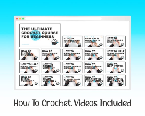 Crochet Kit for Beginners, 3pcs DIY Crochet Starter Kit for Adults, Comes  with Step-by-Step Instructions and Video and Enough Handmade Parts