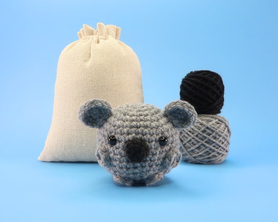 Beginner Koala Crochet Kit Easy Crochet Starter Kit Crochet Animals Kit  Amigurumi Kit Crochet Gift Animal Crochet Store 