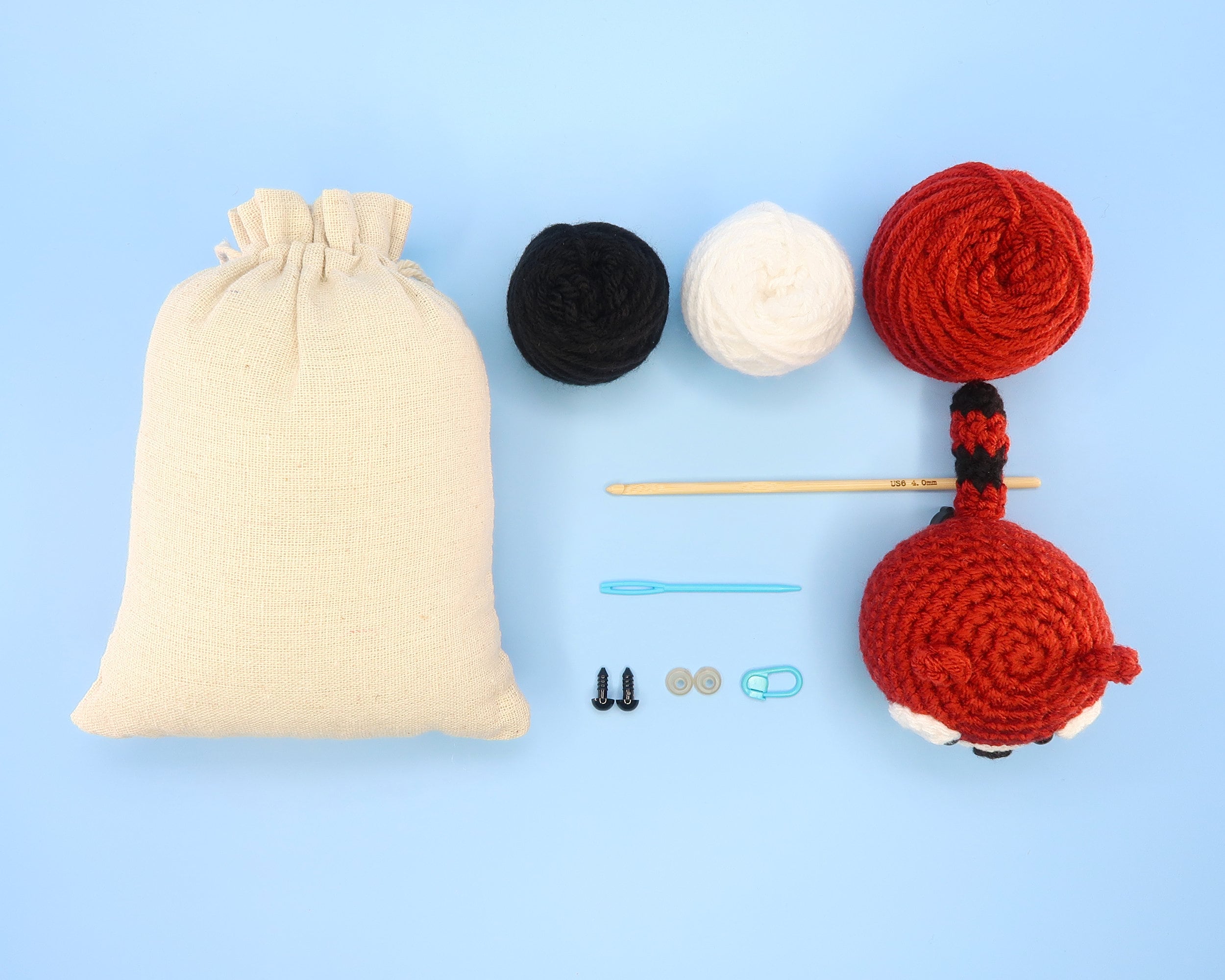 Redd the Cardinal Crochet Kit Crochet Animals Kit Amigurumi Kit Animal  Crochet Crochet Starter Kit includes Follow Along Videos 