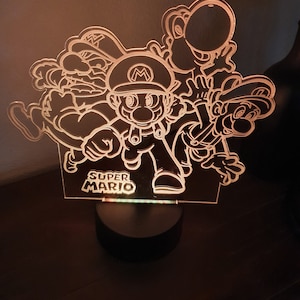 super mario led lamp acryl SVG download cut and engrave file