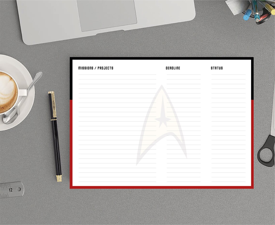 Printable Star Trek Captain's Log Year and Monthly - Etsy