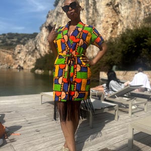 African Print Kimono or Jacket or Top or Overall