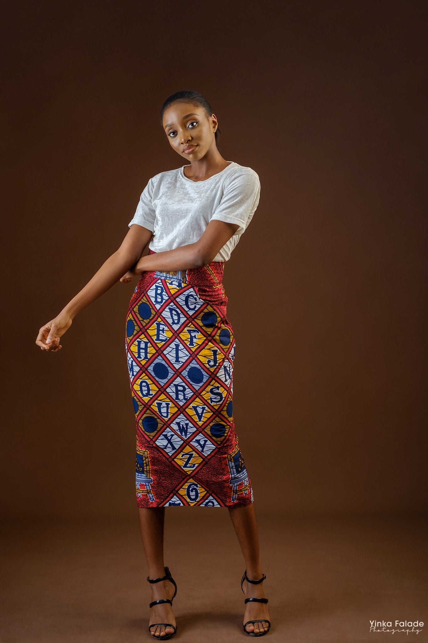Ameri　MOTIF PENCIL SKIRT Asymmetrical Pencil Skirt – Caribe Afrique USA