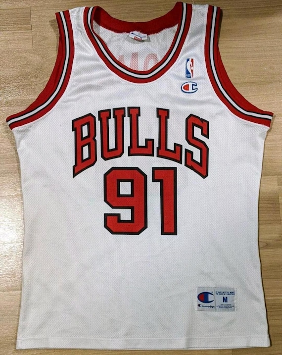 Vintage DENNIS RODMAN Chicago Bulls Jersey Champio