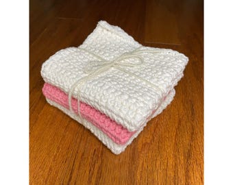 Set of 3 Handmade Crochet Washcloths