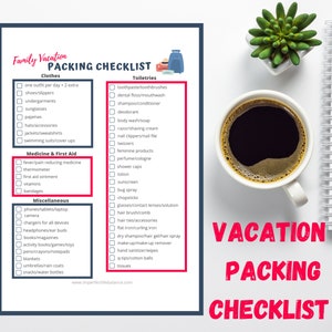Printable Travel Packing List Vacation Prep Checklist image 4