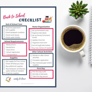 Back to School Checklist for Parents