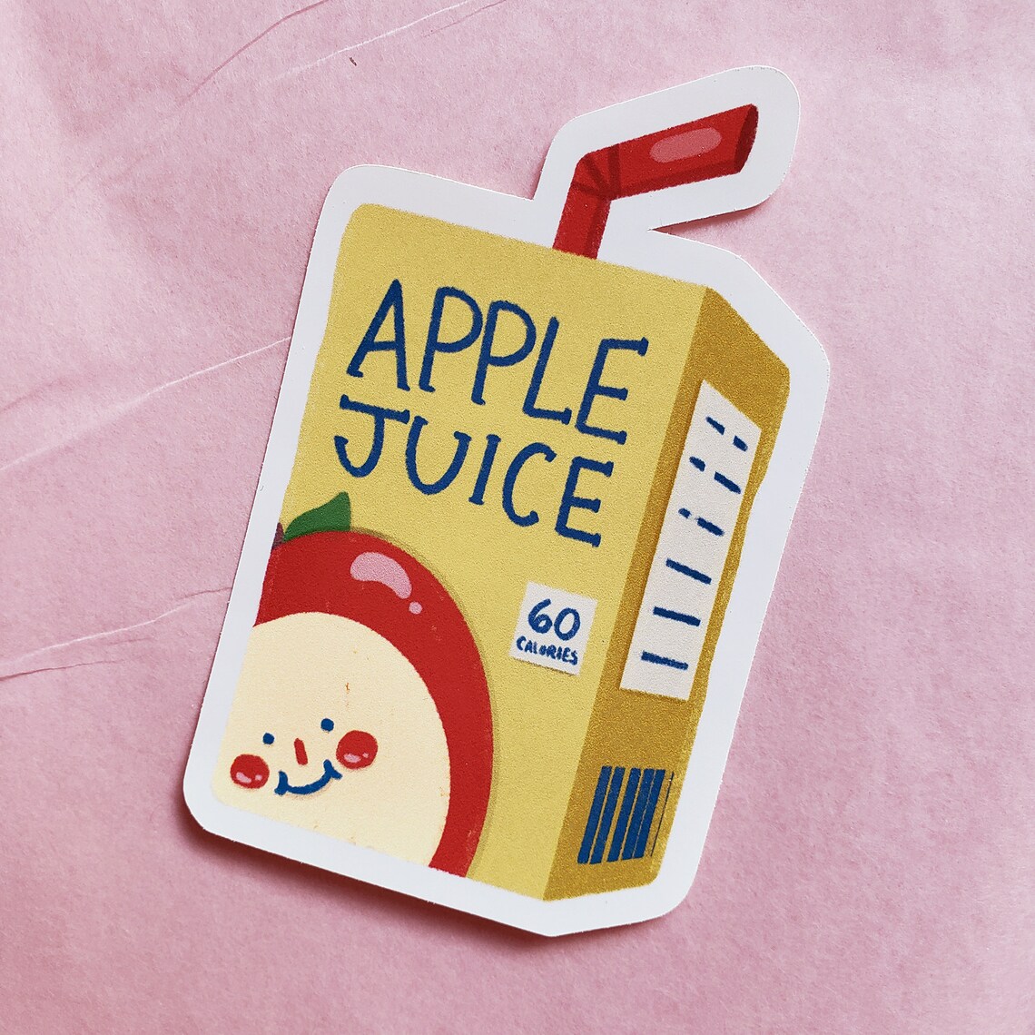 Apple Juice Sticker Matte Weatherproof Die Cut Sticker Etsy