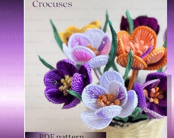 Crochet Crocus Pattern: Amigurumi Flower Vase (PDF Pattern)