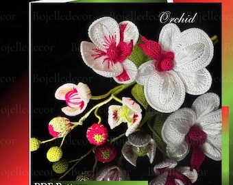 Bella decorazione di Natale PDF Pattern Falenopsis апликация Moтылек Patterns colori colorati Вязаная крючком орхидея Decorazioni dai colori vivaci
