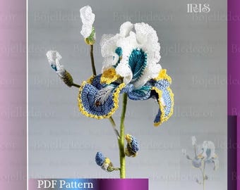 Crochet Iris Pattern: Amigurumi Flower Tutorial (PDF Download)