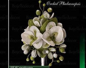 Weisse Orchidee Häkel-Anleitung: Phalaenopsis Bouquet (PDF-Anleitung)